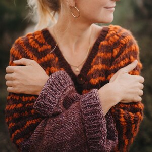 Cardigan, handcrafted, unique, handknitted, boho, sustainable knitwear, knitwear, sustainable, slow fashion, zero waste