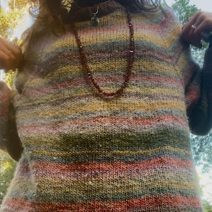 Hand knit pullover jumper